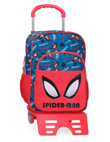 42523T1 MOCHILA ADAP.40CM. C/CARRO SPIDERMAN AUTHENTIC